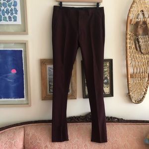 ASOS 29in Waist Burgundy Dress Pants Trousers
